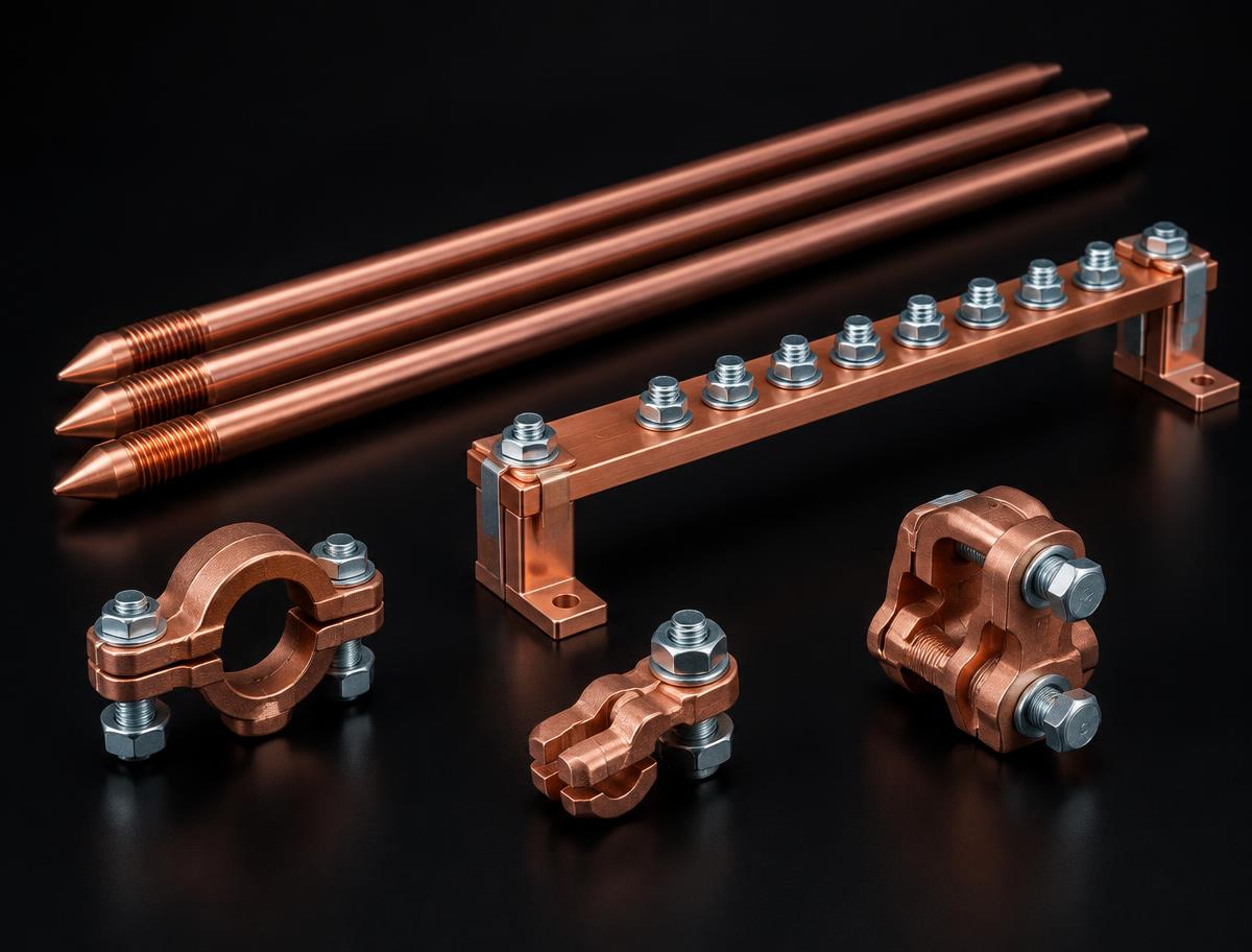 Earthing Rods, Clamps and Earth Bar