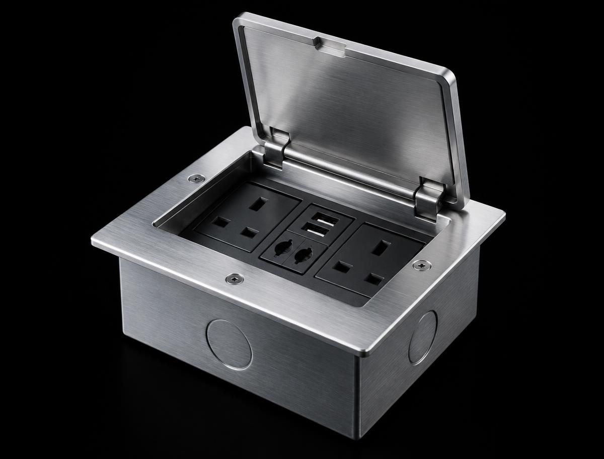 Stainless Steel Floor Socket Box